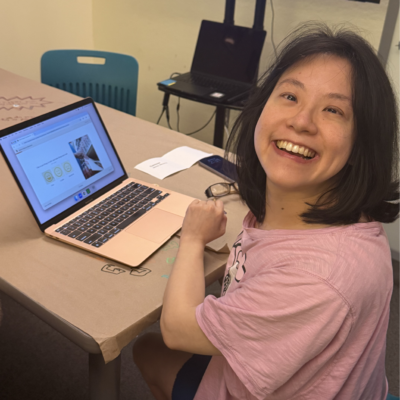 Student working on computer
